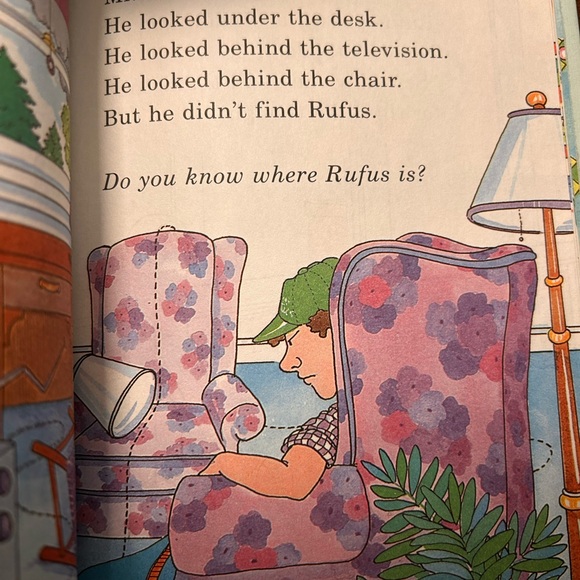(10/$25) 1988 Where's Rufus? Children's Book - Picture 13 of 16